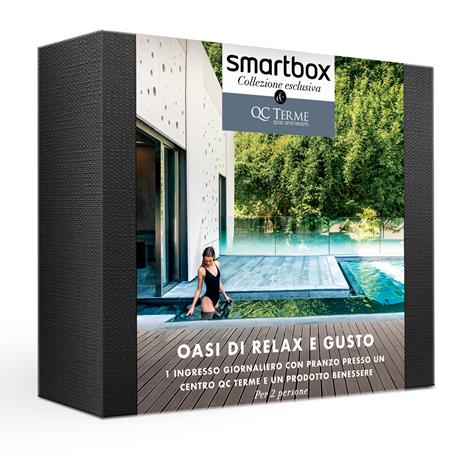 SMARTBOX - Oasi di relax e gusto - Cofanetto regalo - 1 ingresso giornaliero e 1 pranzo presso un centro QC Terme per 2 persone