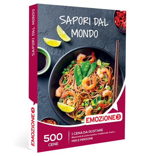 EMOZIONE3 - Sapori dal Mondo - Cofanetto regalo - 1 deliziosa cena tradizionale o esotica per 2 persone