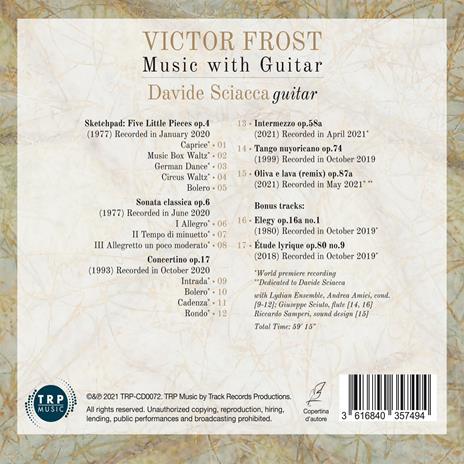 Music with Guitar - CD Audio di Davide Sciacca,Victor Frost - 2