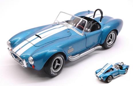 Ac Cobra 427 Mkii 1965 Metallic Blue W/White Stripes 1:18 Model Sl1850017