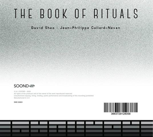 Books Of Rituals - CD Audio di David Shea - 2