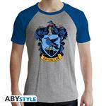 T-Shirt Unisex Tg. L Harry Potter: Ravenclaw Grey & Blue Premium