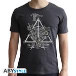 T-Shirt Unisex Tg. L. Harry Potter: Deathly Hallows Grey New Fit