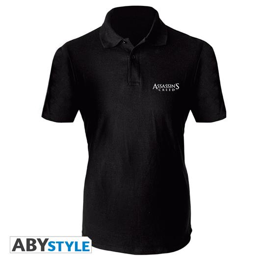 Polo Shirt Unisex Tg. M. AssassinS Creed: Crest Black