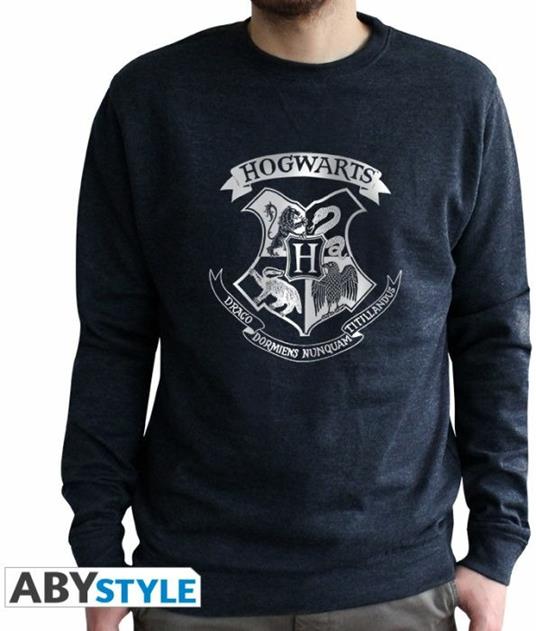 Harry Potter Sweat Vintage "Hogwarts" Men Used Navy