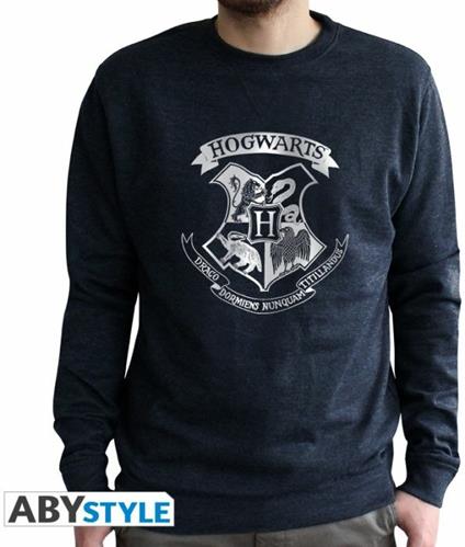 Harry Potter Sweat Vintage "Hogwarts" Men Used Navy