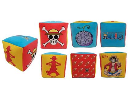 PELUCHE CUBO ONE PIECE MONKEY D.LUFFY 25X25CM ANIME ONE PIECE - PELUCHE