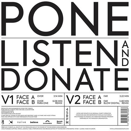 Listen And Donate - Vinile LP di Pone