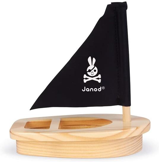 Janod, Cap'Taine Melo e La Sua Nave, Giocattolo da Bagno per La Prima Infanzia, Spruzzino Incluso, A Partire da 1 Anno, J04711 - 3