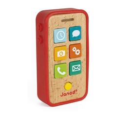 Janod Telefono sonoro per bambini (in legno), gioco di imitazione, per bambini dai 18 mesi in su, J05334