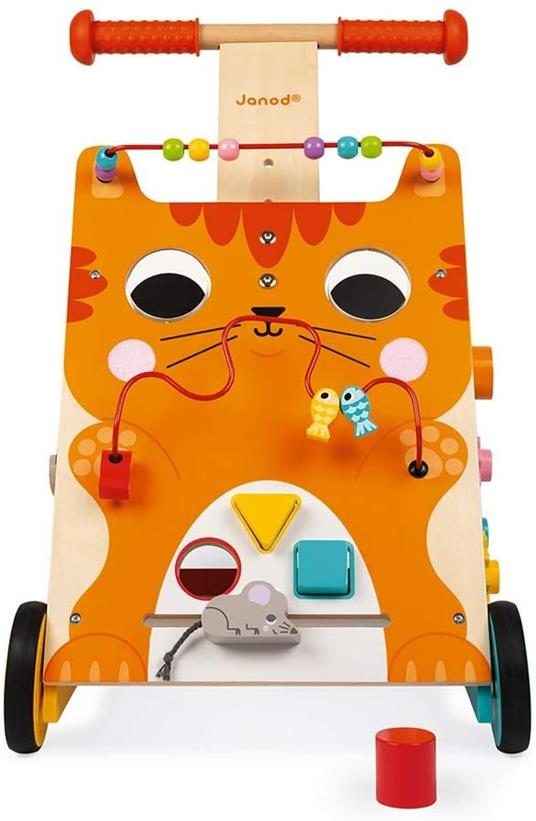 Janod- Gatto Carrello multiattività in Legno, Multicolore, J08005 - 2