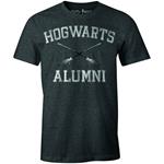 T-Shirt Unisex Tg. XL. Harry Potter Hogwarts Alumni Anthracite Melange