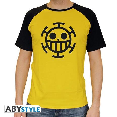 One Piece. T-shirt Trafalgar Law Man Ss Yellow. Premium Double Xl