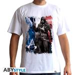 Assassin S Creed. T-shirt Ac5. Flag Man Ss White. Basic Large