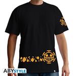 One Piece. T-shirt Trafalgar New World Man Ss Black. Basic Small