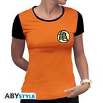 Dragon Ball. T-shirt Kame Symbol Woman Ss Orange. Basic Small