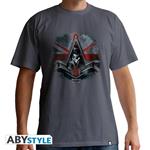 Assassin S Creed. T-shirt Jacob Union Jack Man Ss Dark Grey. Basic Small
