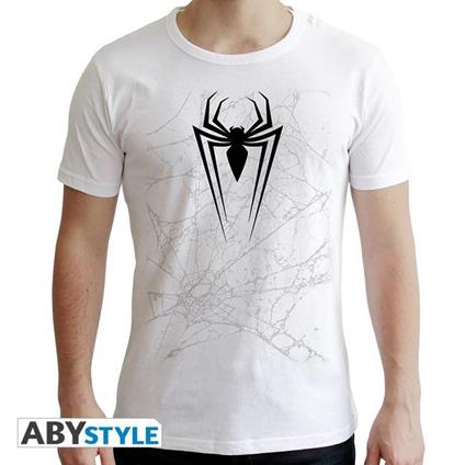 Marvel. T-shirt Spdm Web Man Ss White. New Fit Double Xl