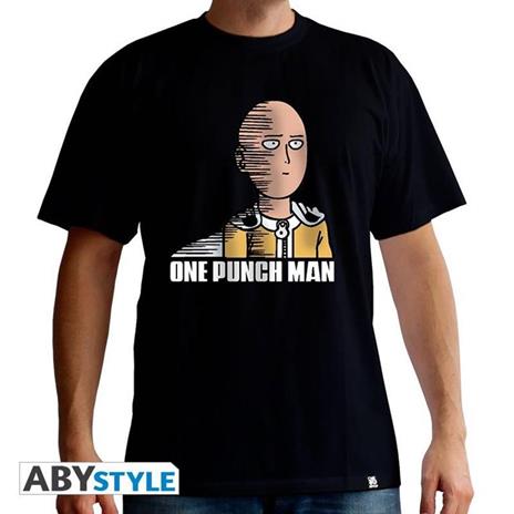 One Punch Man. T-shirt Saitama Fun Man Ss Black. Basic Large