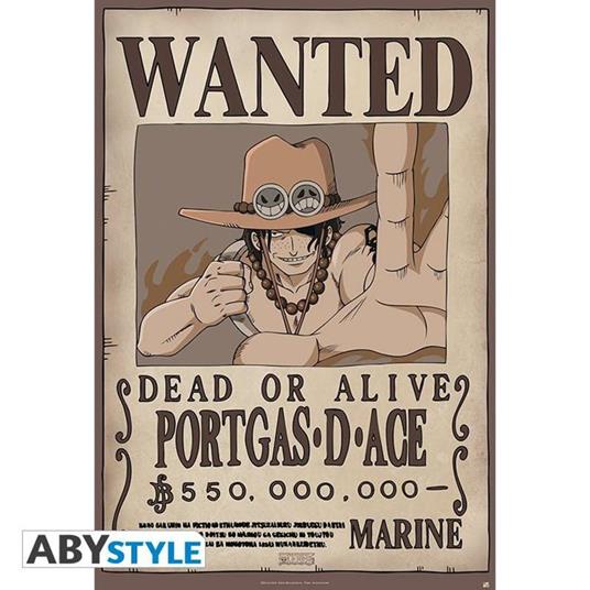 One Piece. Poster Wanted Ace (91.5X61) - ABY Style - Idee regalo