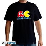 Pac-Man. T-shirt Game Over Man Ss Black. New Fit Extra Small