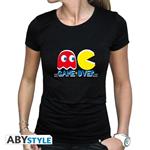 Pac-Man. T-shirt Game Over Woman Ss Black Medium