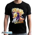 T-Shirt Unisex Tg. 2XL Dragon Ball: Dbz/ Saiyans Black New Fit