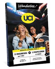 Cofanetto Uci cinema e popcorn. Wonderbox