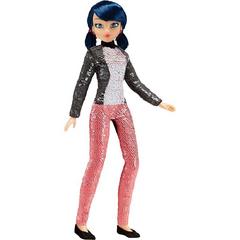 Bandai – miraculous – bambola con paillette – marinette – bambola articolata da 26 cm