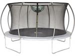 Trampolino con rete interna e canestro 