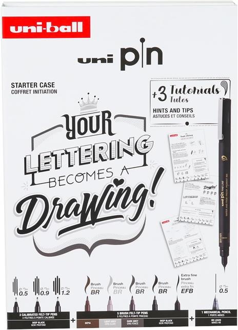 Uni pin starter kit lettering