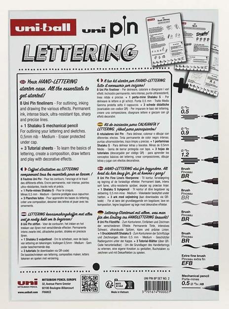Uni pin starter kit lettering - 2