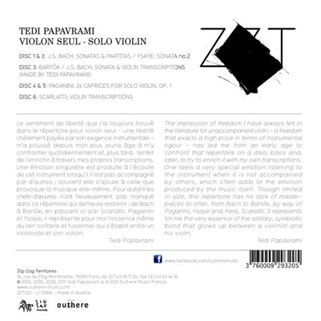 Violon Seul - CD Audio di Tedi Papavrami - 2
