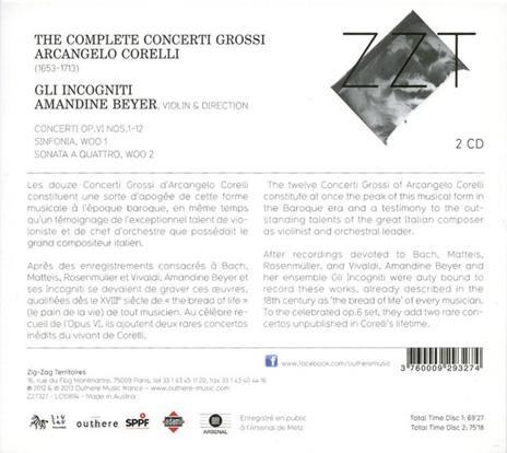Concerti grossi op.6 - CD Audio di Arcangelo Corelli,Amandine Beyer,Incogniti - 2