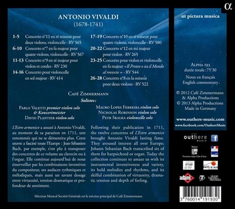 L'estro armonico. Libro secondo - CD Audio di Antonio Vivaldi,Café Zimmermann - 2