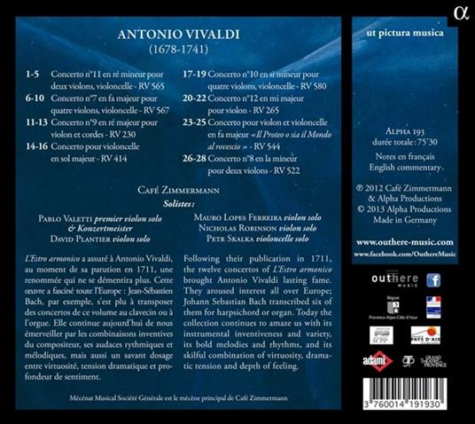 L'estro armonico. Libro secondo - CD Audio di Antonio Vivaldi,Café Zimmermann - 2