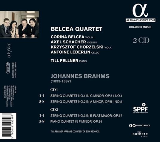 Quartetti per archi - CD Audio di Johannes Brahms - 2