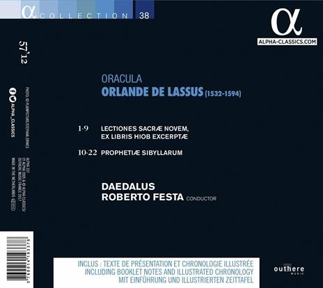 Oracula - CD Audio di Orlando Di Lasso,Roberto Festa - 2
