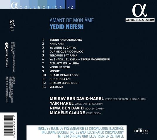 Yedid Nefesh. Amant de mon âme - CD Audio di Meirav Ben David Harel,Yaïr Harel - 2