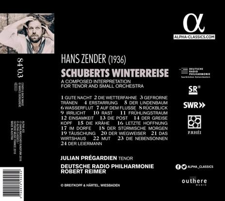 Viaggio d'inverno (Winterreise) - CD Audio di Franz Schubert,Hans Zender,Deutsche Radio Philharmonie - 2
