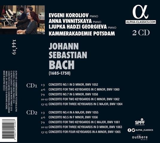 Concerti per pianoforte - CD Audio di Johann Sebastian Bach - 2