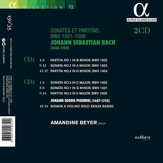 Sonates et partitas BWV1001, BWV1006 - CD Audio di Johann Sebastian Bach,Amandine Beyer - 2