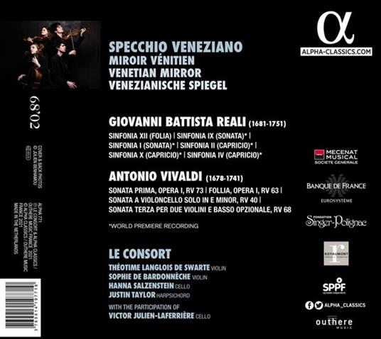 Specchio veneziano - CD Audio di Antonio Vivaldi,Giovanni Battista Reali,Le Consort - 2