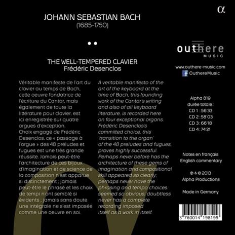 Well - Tempered Clavier - CD Audio di Johann Sebastian Bach - 2