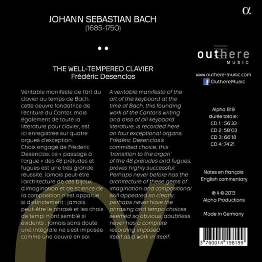 Well - Tempered Clavier - CD Audio di Johann Sebastian Bach - 2