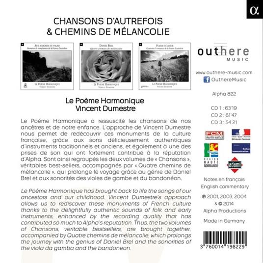 Chansons d'autrefois & chemins de mélancolie - CD Audio di Le Poeme Harmonique - 2