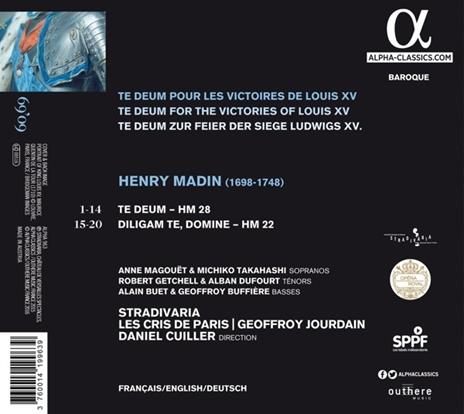 Te Deum per Le Vittorie di Lui - CD Audio di Henry Madin - 2