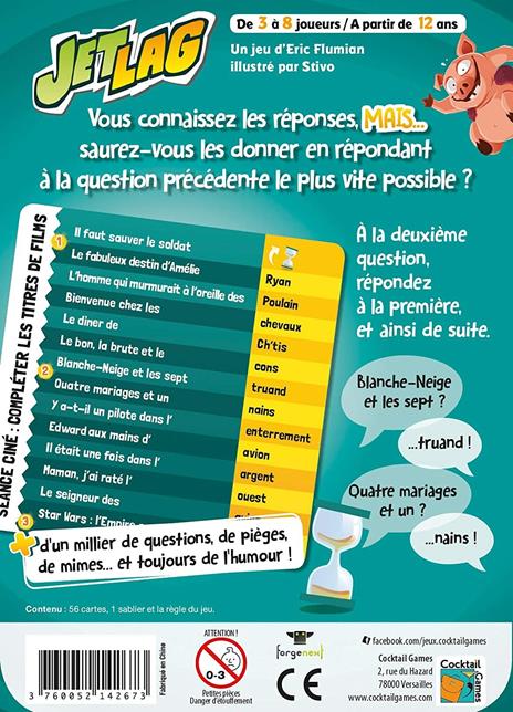 Asmodee Jet Lag CGJET01 Gioco d'atmosfera - 3