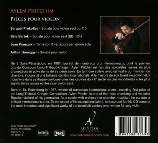 Pieces Pour Violon - CD Audio di Aylen Pritchin - 2