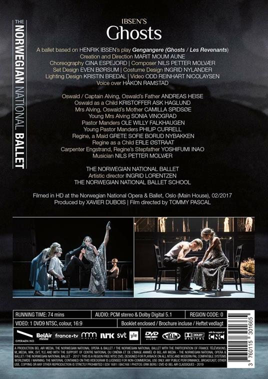 Ghosts. Balletto in 3 atti sul dramma Spettri di Ibsen (DVD) - DVD di Nils Petter Molvaer - 2